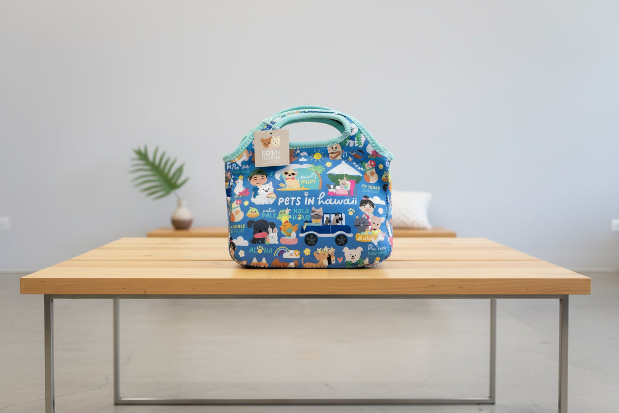 EDEN WIDE NEO LUNCH BAG PETS IN HAWAII BLUE
