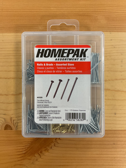 HOMEPAK NAIL & BRAD KIT ASST