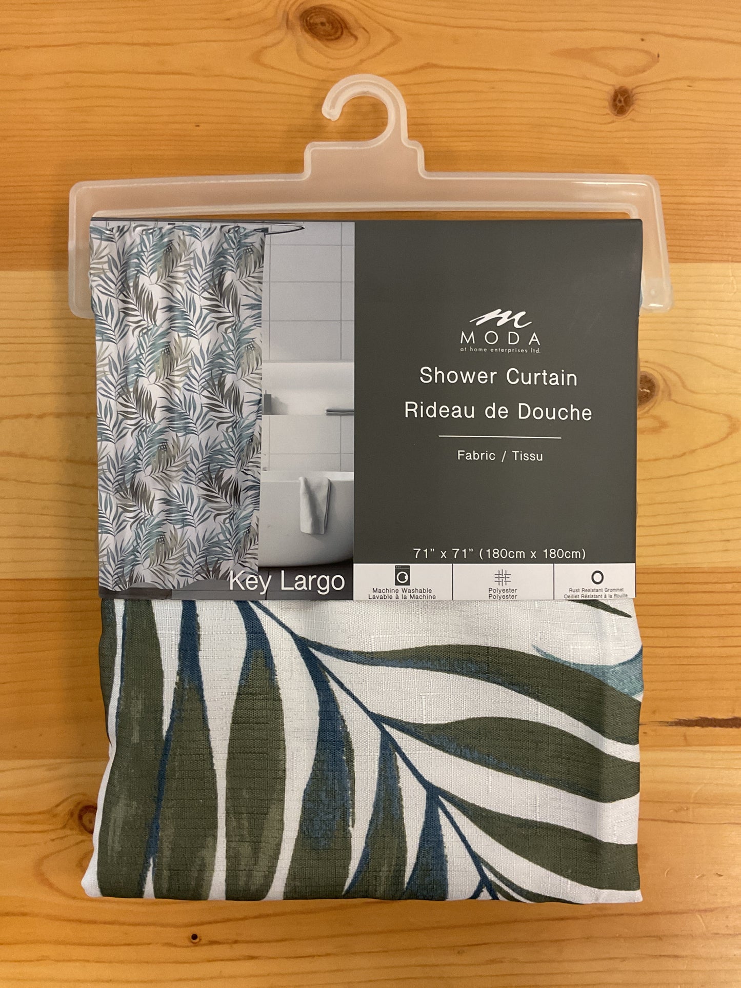 KEY LARGO SHWR CURTAIN 71"X71"