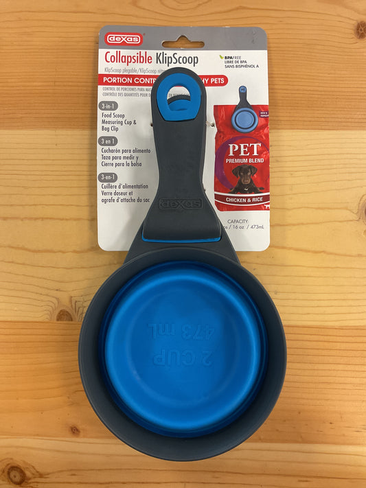 COLLAPSIBLE KLIPSCOOP 2 CUP BLUE