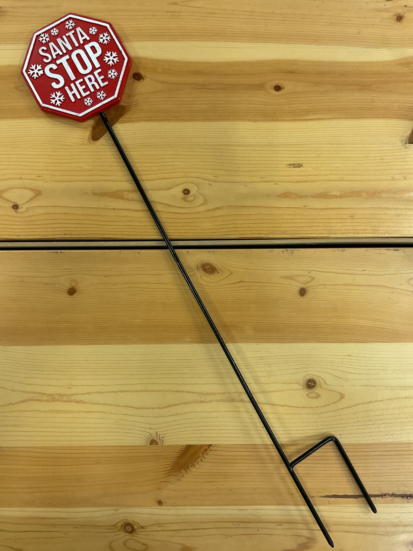 GARDEN STAKE SANTA STOP