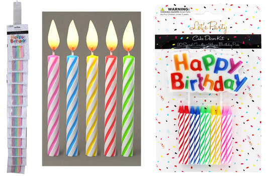 BIRTHDAY CANDLES W/TOPPER