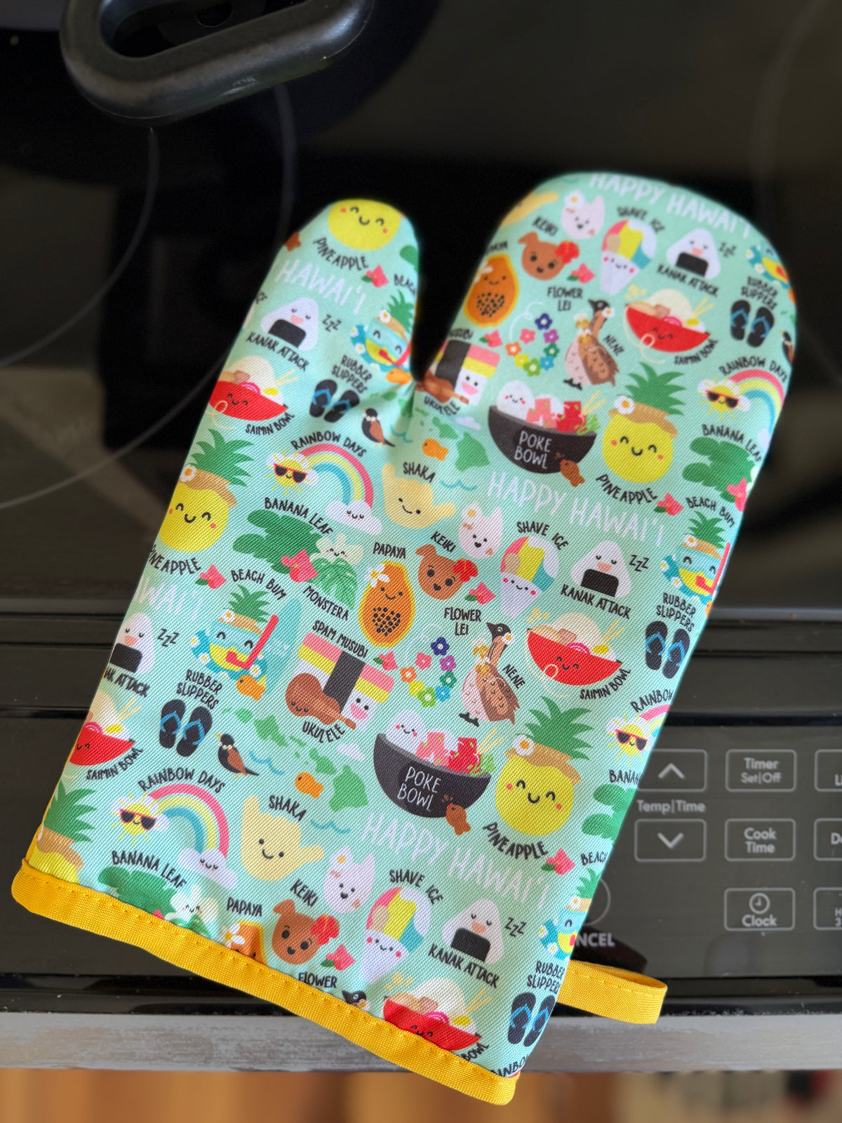 EDEN OVEN MITT HAPPY HAWAII MINT