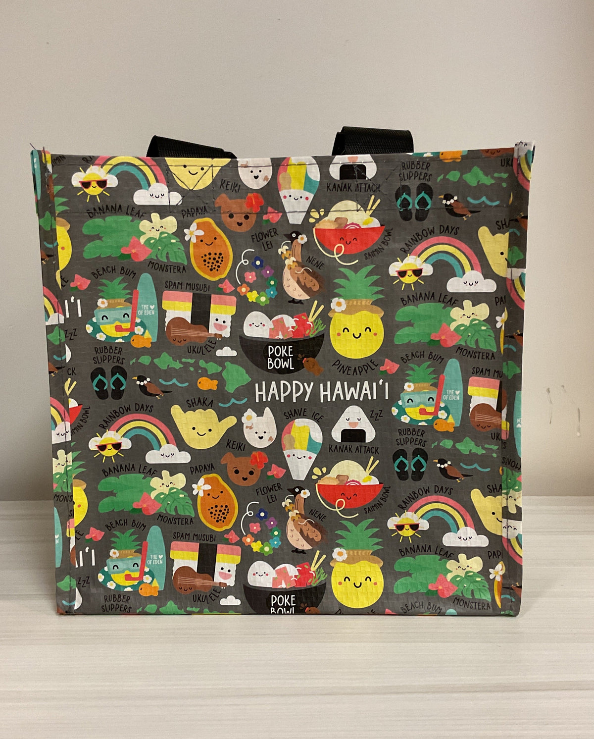 EDEN CRINKLE GIFT BAG HAPPY HAWAII GREY