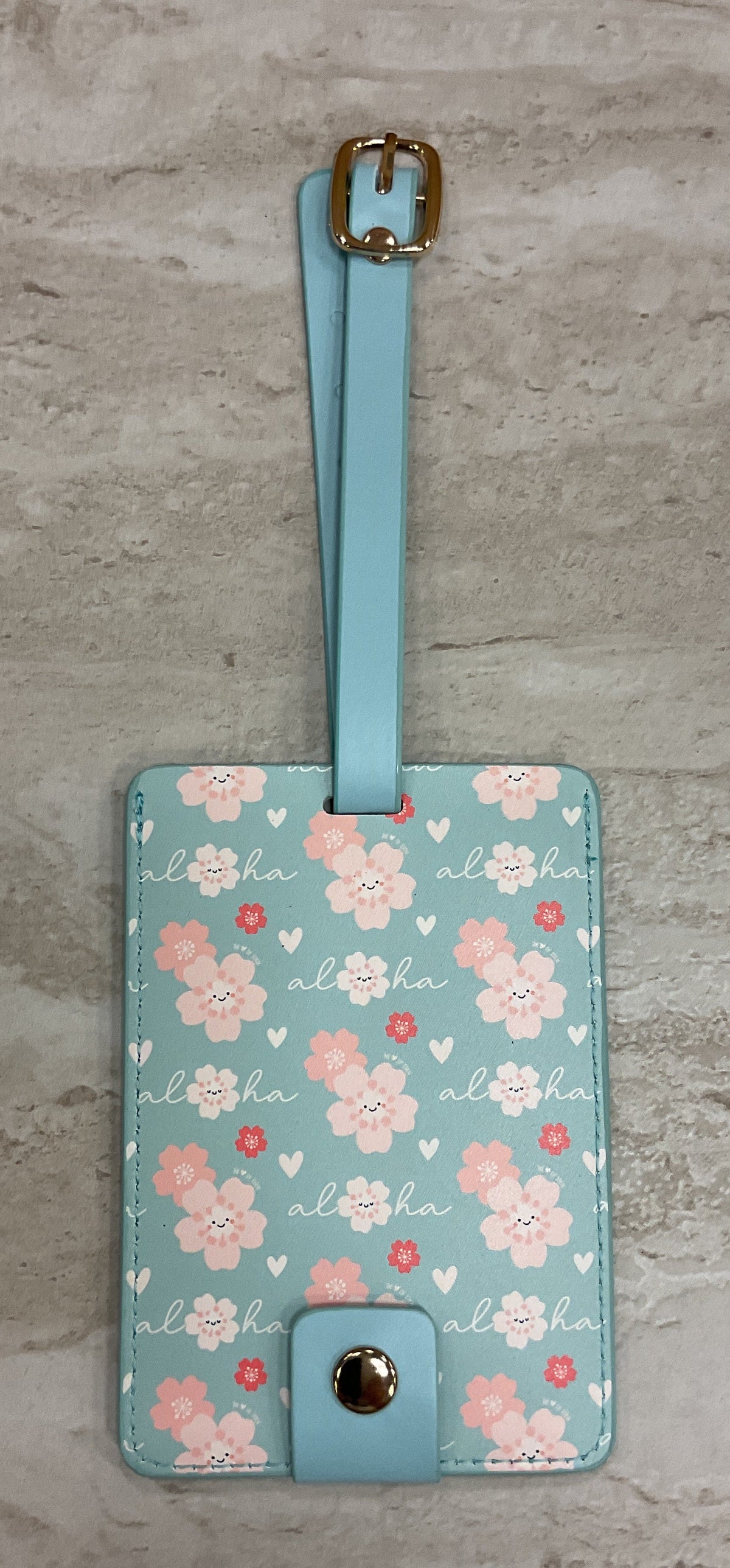 EDEN LUGGAGE TAG ALOHA SAKURA LT BLUE