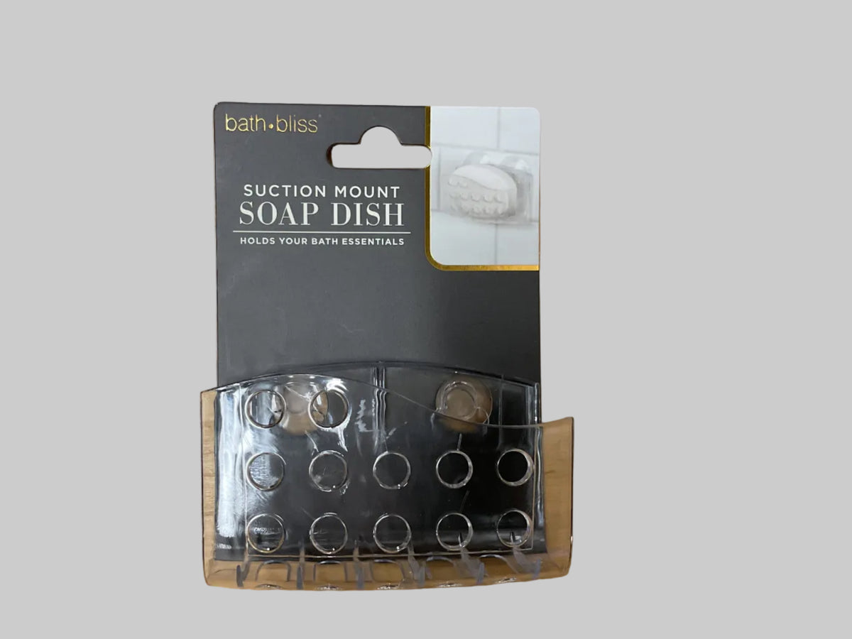 CLEAR SOAP DISH W/SUCTION