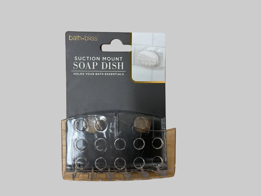 CLEAR SOAP DISH W/SUCTION
