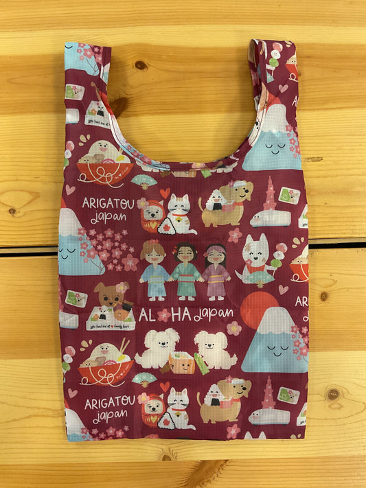 EDEN SMALL TOTE ALOHA JAPAN MAROON