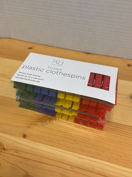 HCD 50-PACK PLASTIC CLOTHESPINS