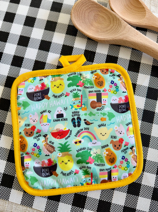 EDEN POT HOLDER HAPPY HAWAII MINT