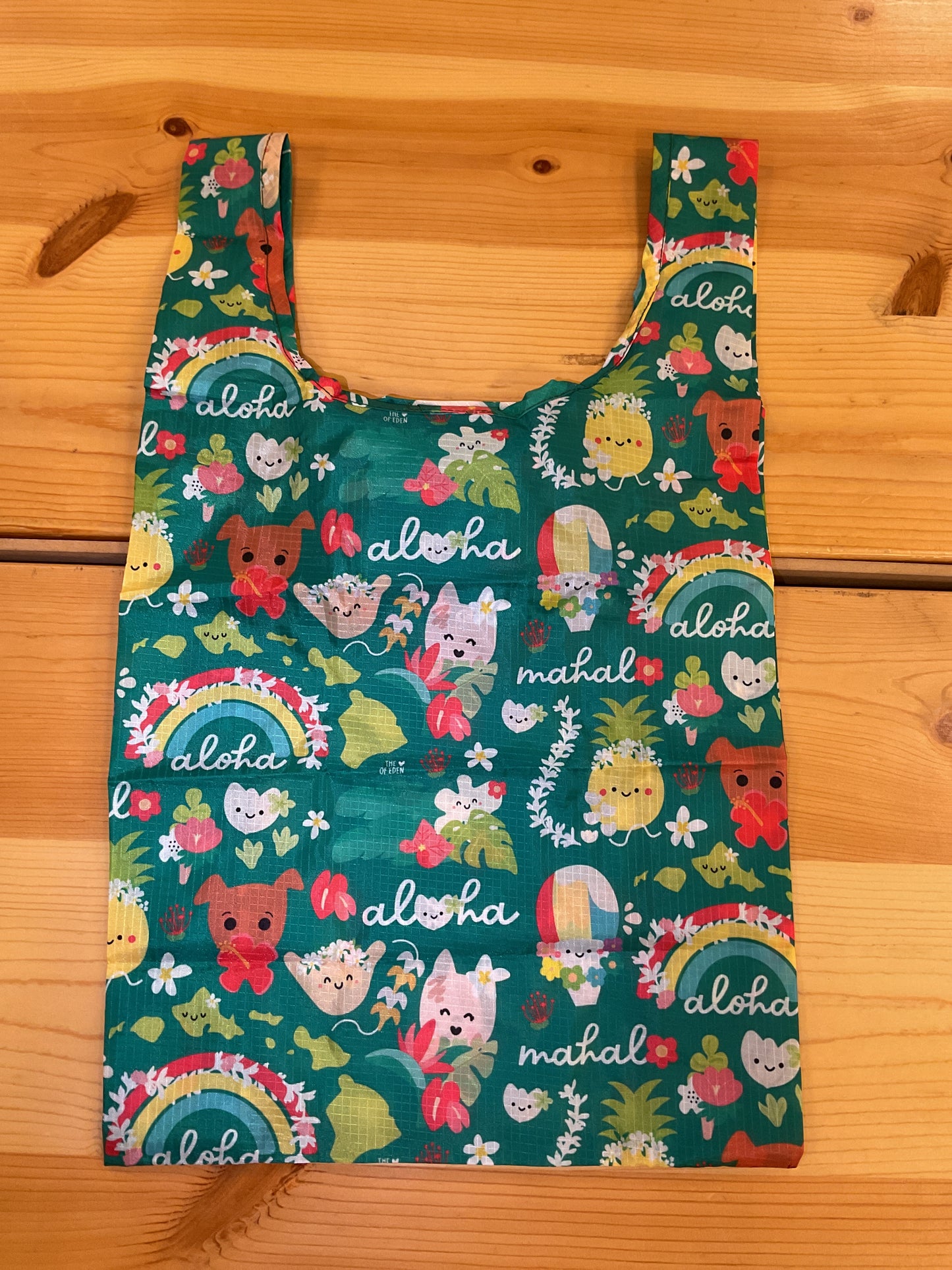 EDEN SMALL TOTE ALOHA BLOOMIES TEAL