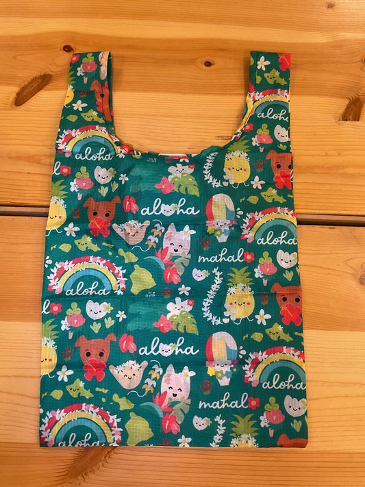 EDEN SMALL TOTE ALOHA BLOOMIES TEAL