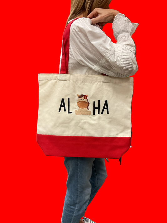 EDEN YEAR OF DA HORSE EMBROIDERED TOTE