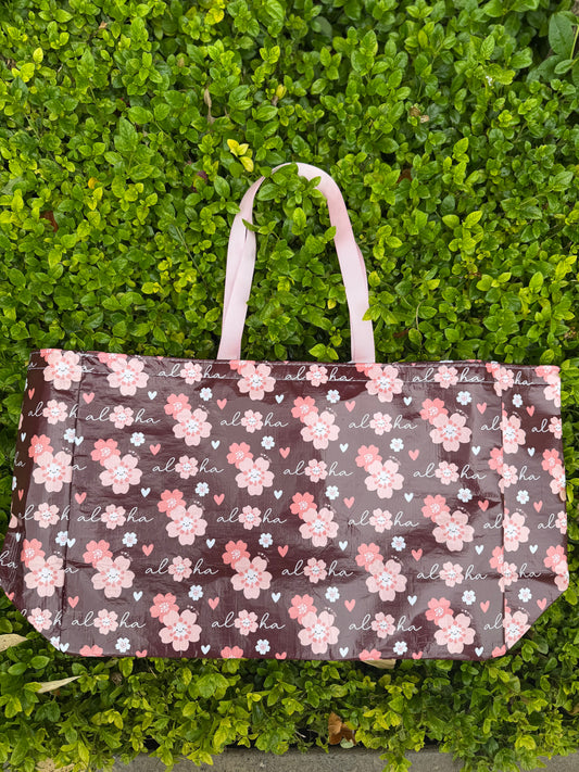 EDEN OVERSIZED CRINKLE BAG ALOHA SAKURA WINE