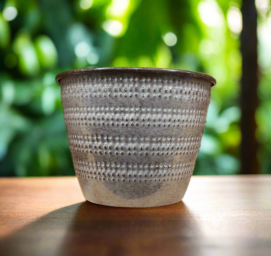 6" COBBLESTONE PLANTER GREIGE