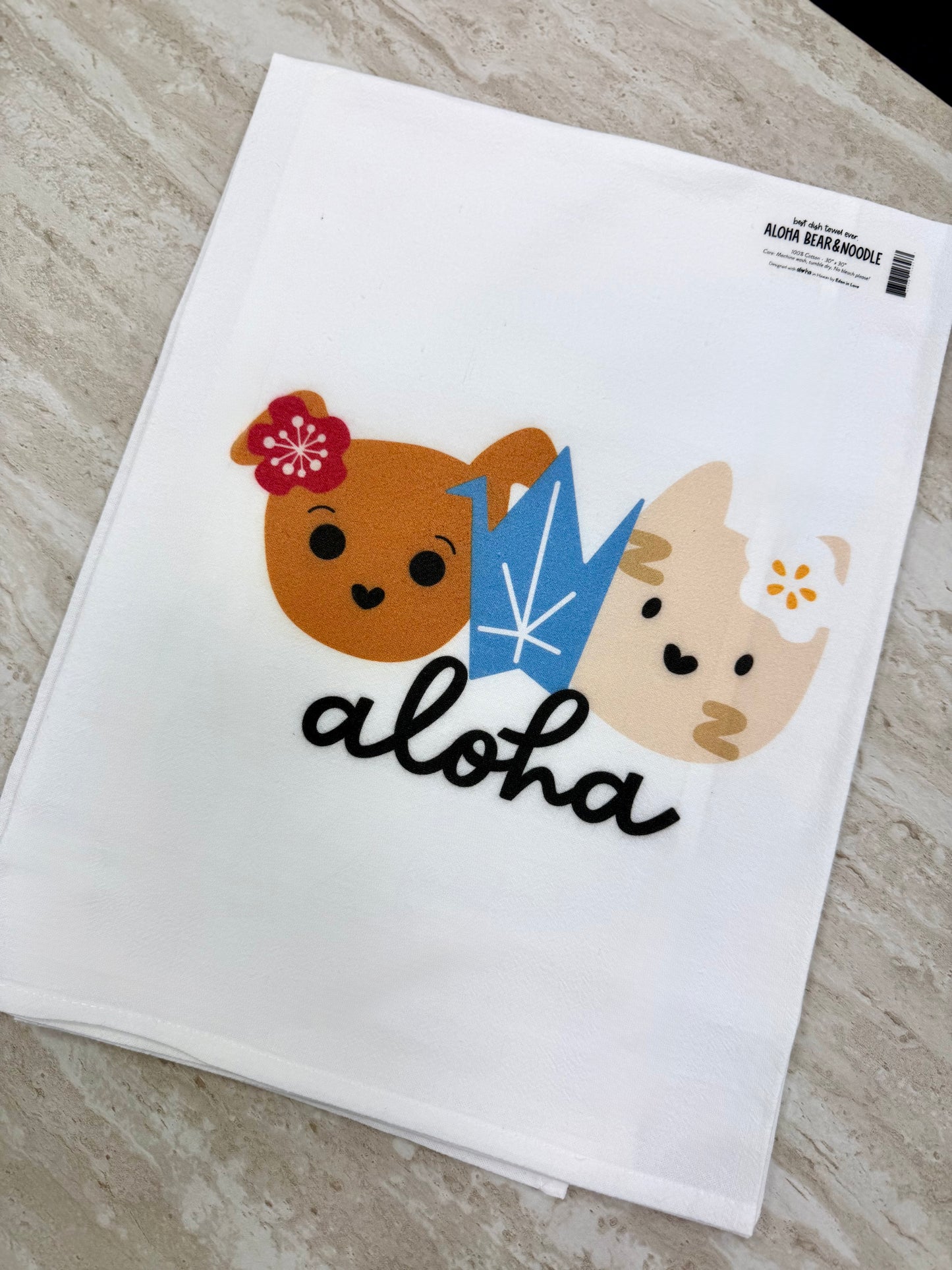 EDEN DISH TOWEL ALOHA BEAR & NOODLE