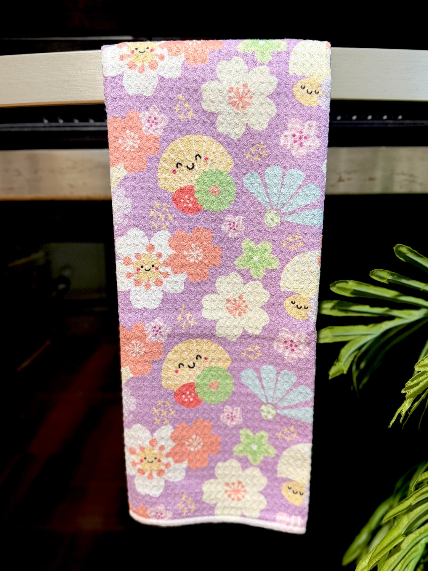EDEN WAFFLE DISH TOWEL CUTE LIL FUKUOKA LAVENDER
