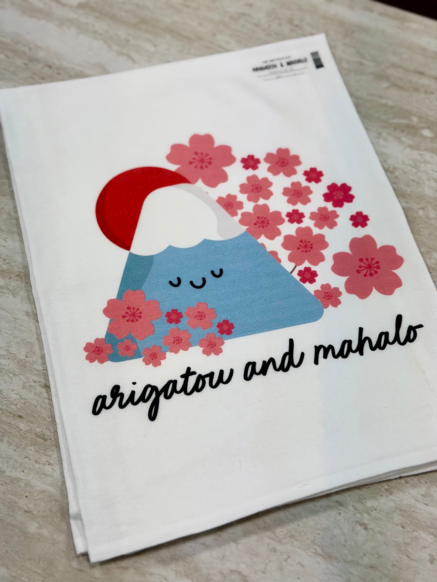 EDEN DISH TOWEL ARIGATO & MAHALO