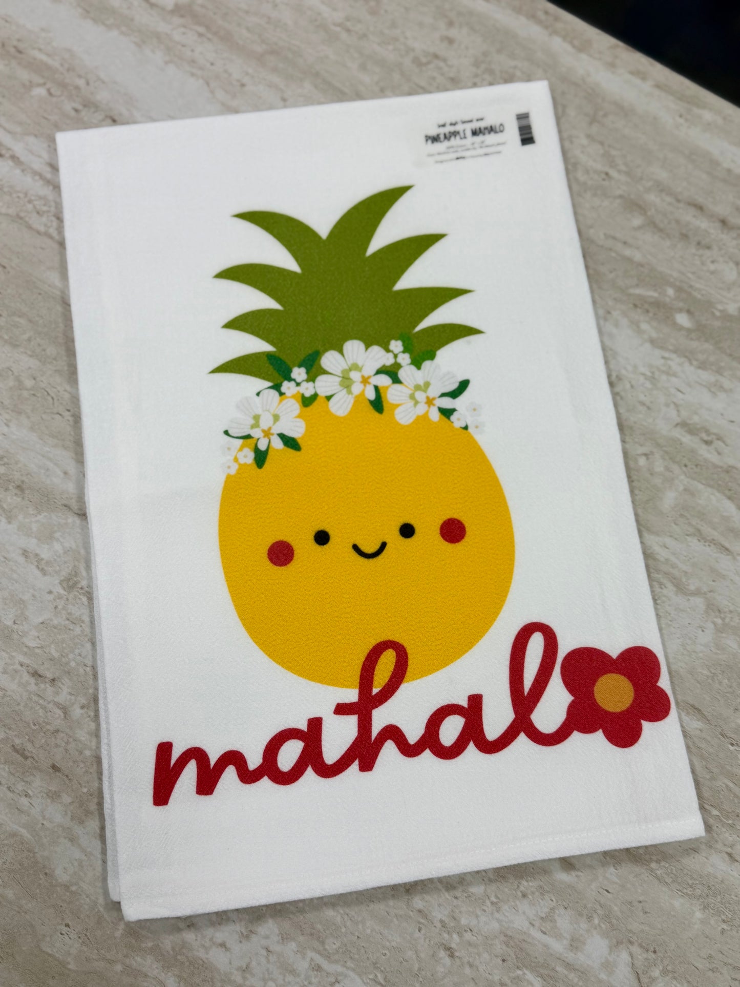 EDEN DISH TOWEL PINEAPPLE MAHALO