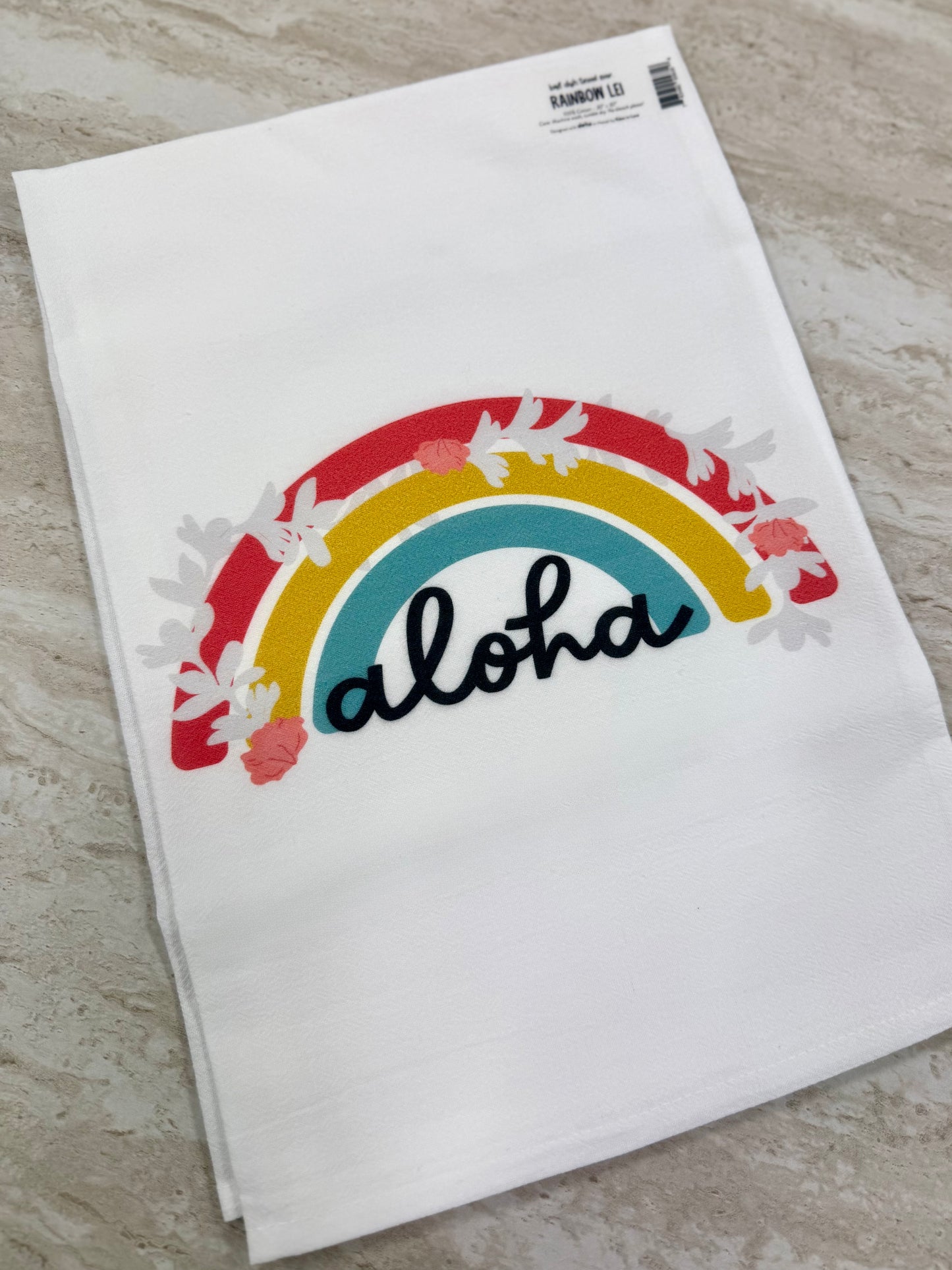 EDEN DISH TOWEL RAINBOW LEI