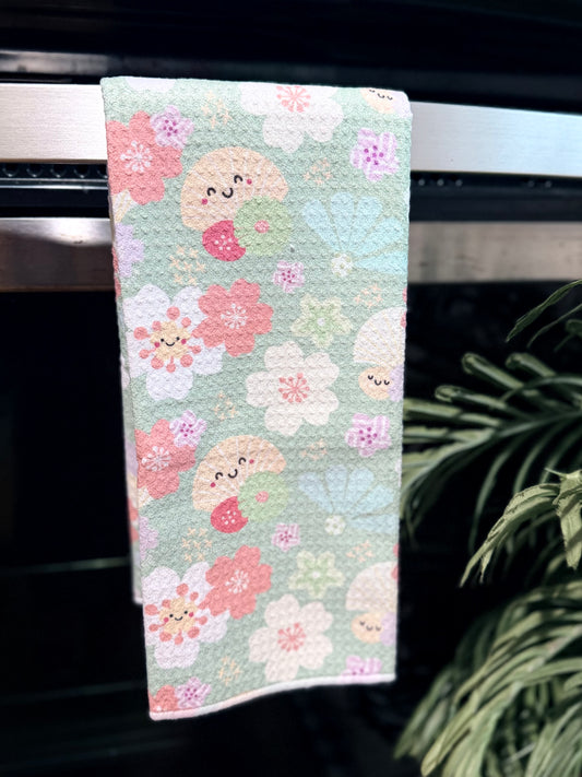 EDEN WAFFLE DISH TOWEL CUTE LIL FUKUOKA MINT