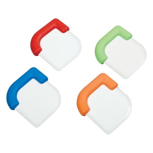 POT/PAN SCRAPER WITH SILICONE GRIP ASSTD COLORS