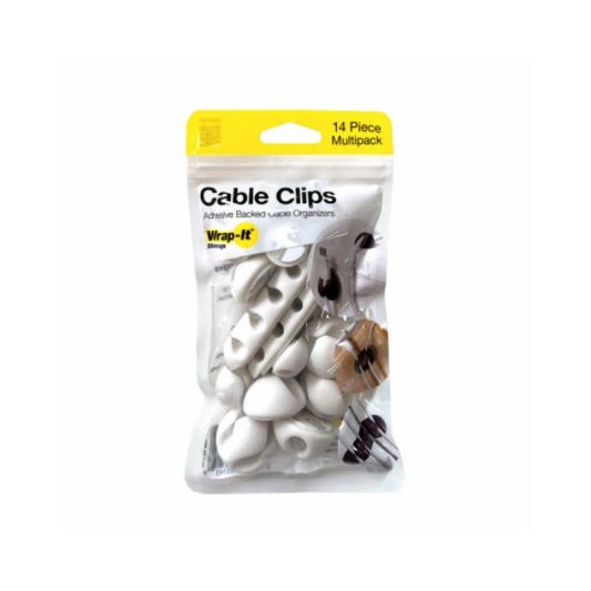 CABLE CLIPS ASSTD 14PK