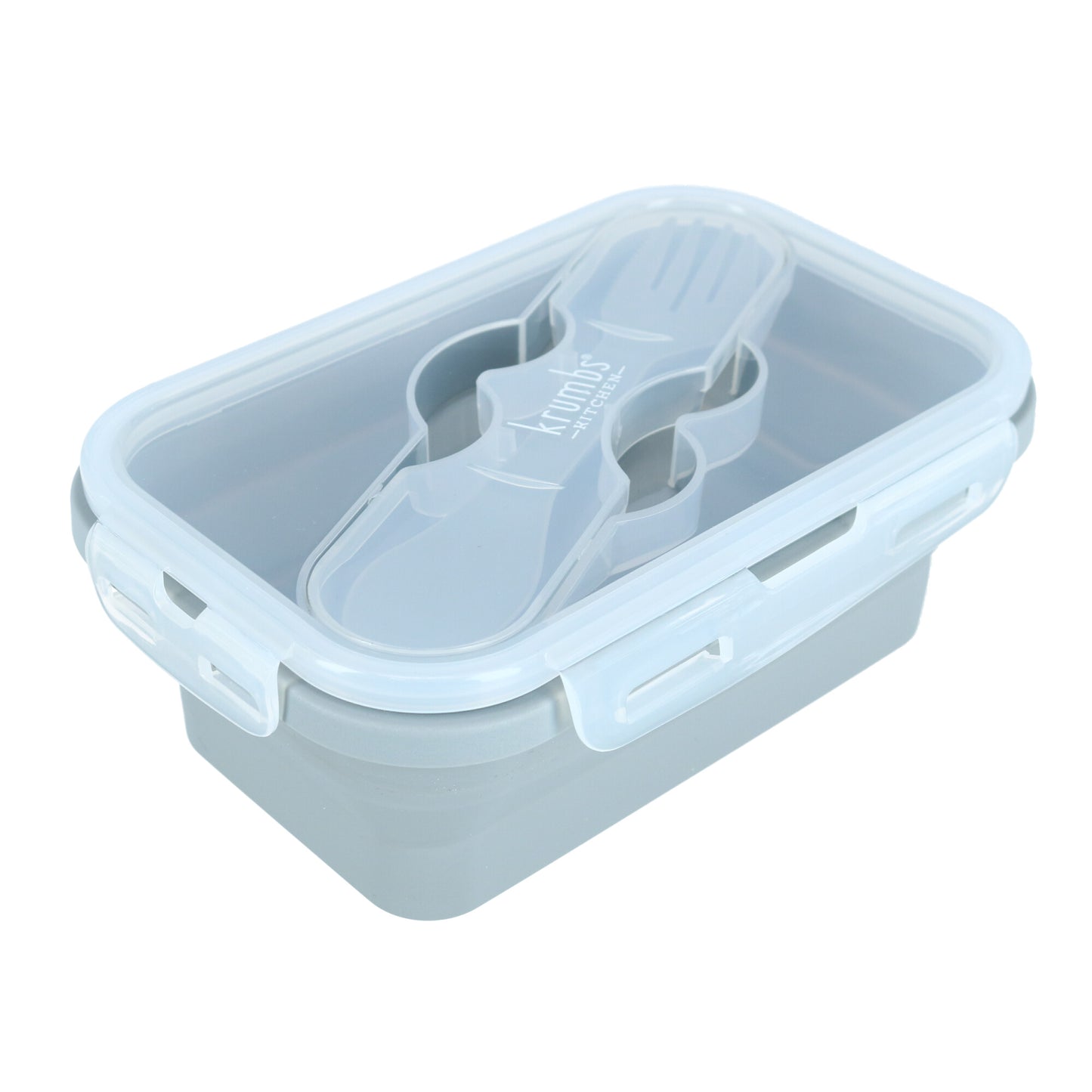 SILICONE LUNCH CONTAINER GRAY