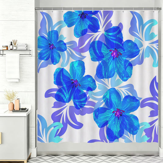 ROBERT JAMES SHOWER CURTAIN SPRINGTIME BLUE