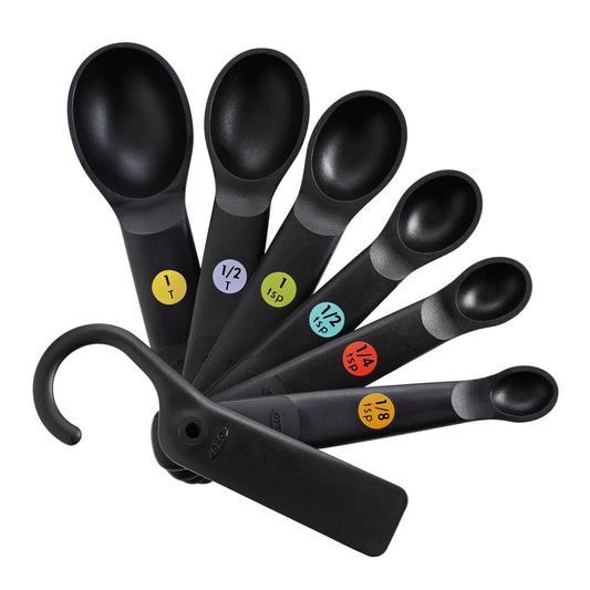 7PC MEAS SPOON SET BLK