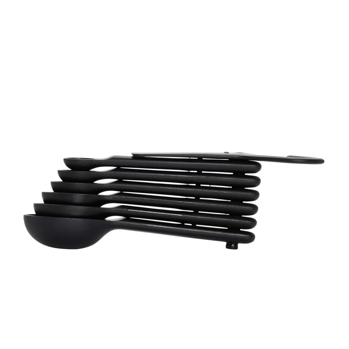7PC MEAS SPOON SET BLK