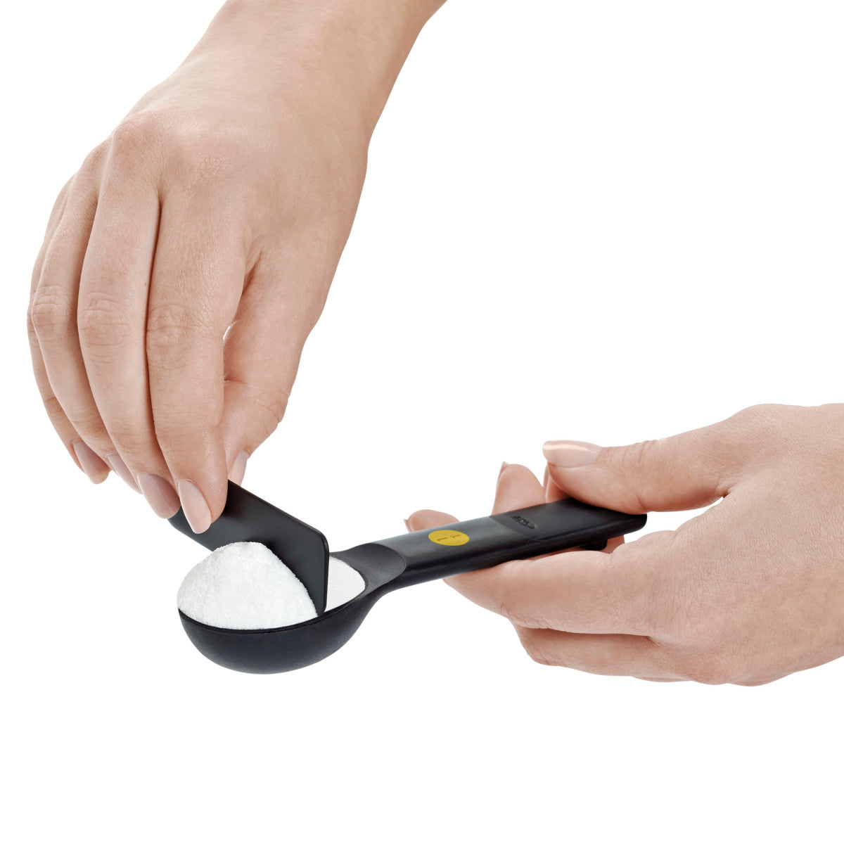 7PC MEAS SPOON SET BLK