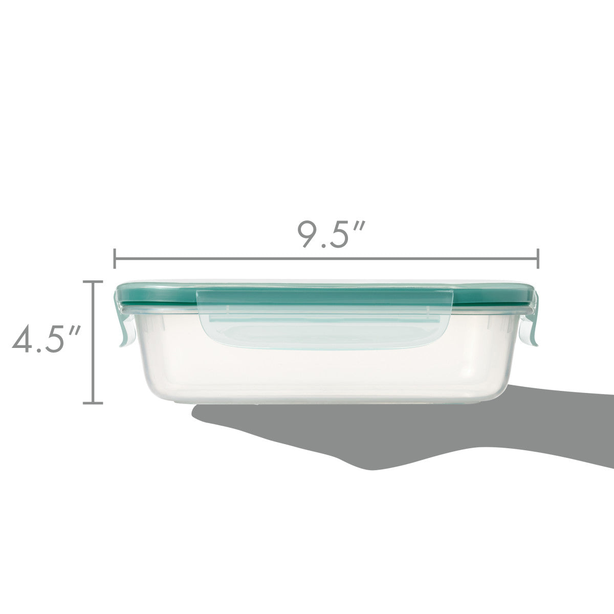 SNALP GLASS RECT CONTAINER 5.1C