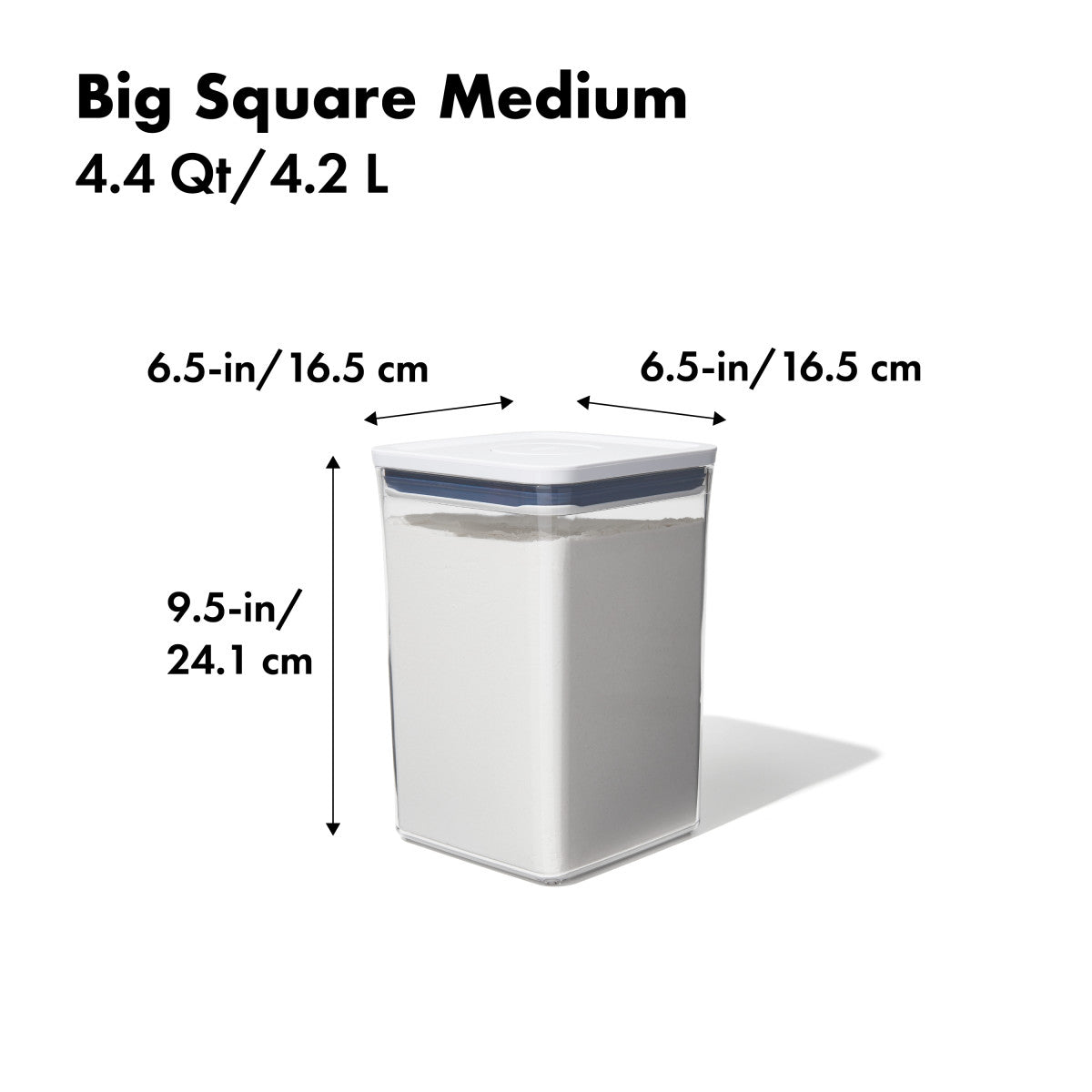 OXO POP BIG SQUARE MEDIUM 4.4QT