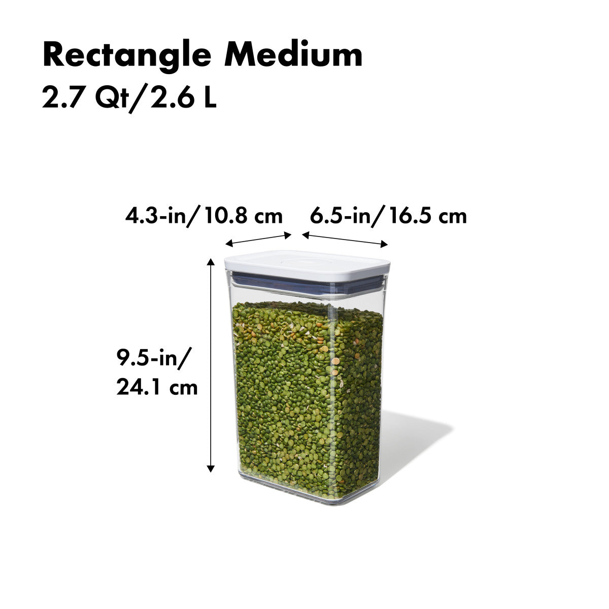 OXO POP RECTANGLE MEDIUM 2.7QT