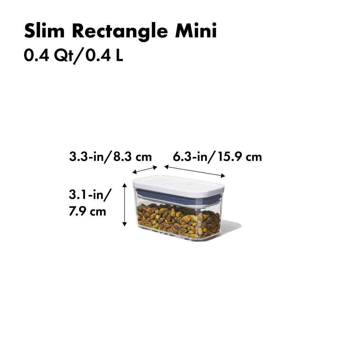 OXO POP SLIM RECT MINI 0.4QT