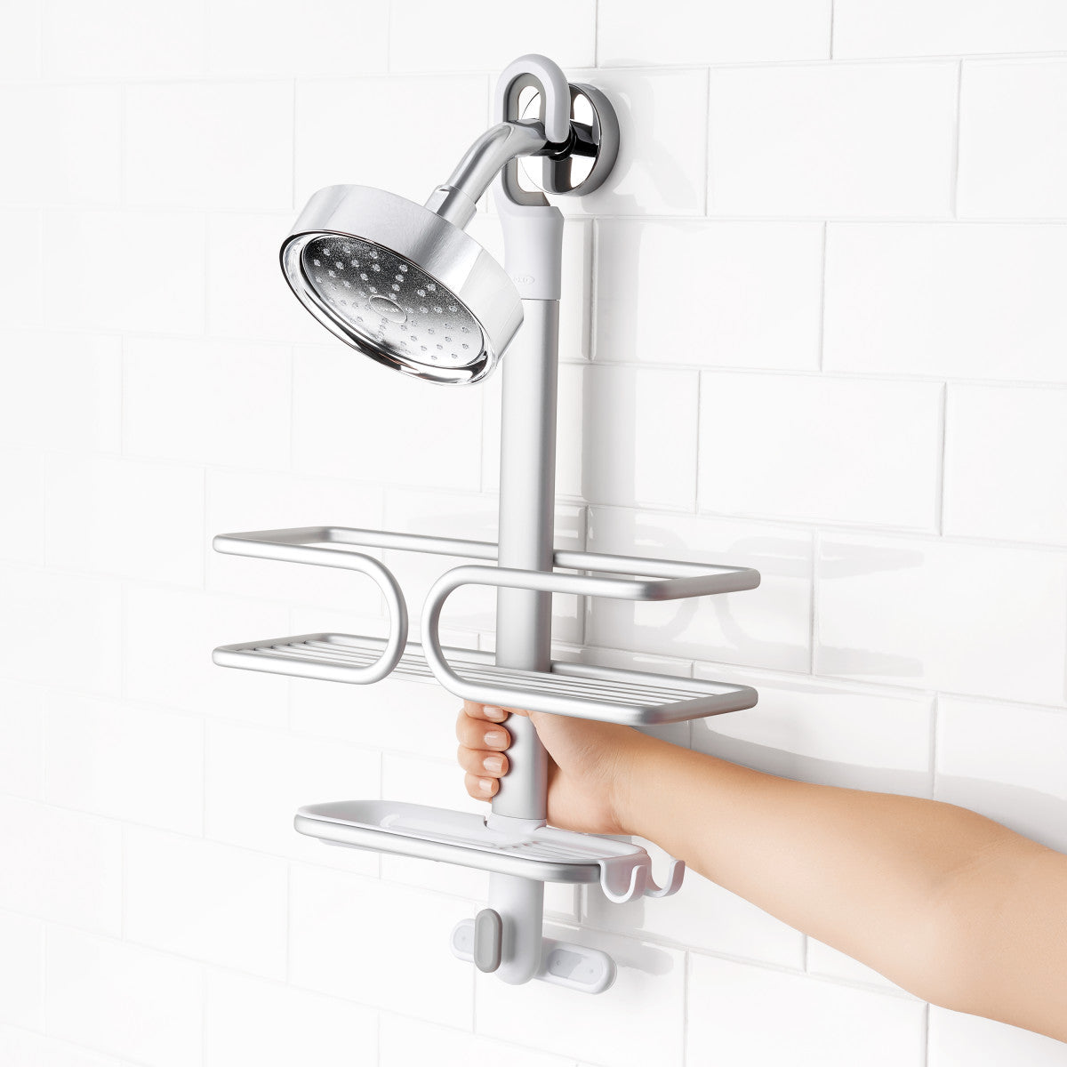 OXO 2-TIER ALUMINUM SHOWER CADDY