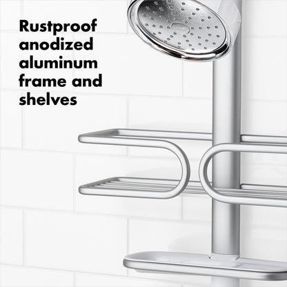 OXO 2-TIER ALUMINUM SHOWER CADDY