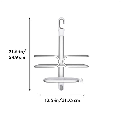 OXO 2-TIER ALUMINUM SHOWER CADDY