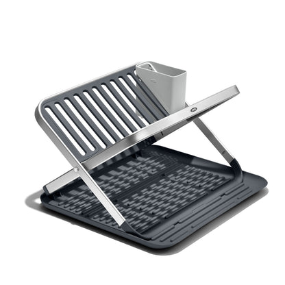 OXO ALUMINUM FOLD FLAT DISH RACK