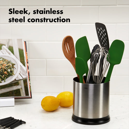 S/S ROTATING UTENSIL HOLDER