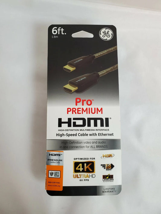 GE 6FT HDMI W/ETHERNET