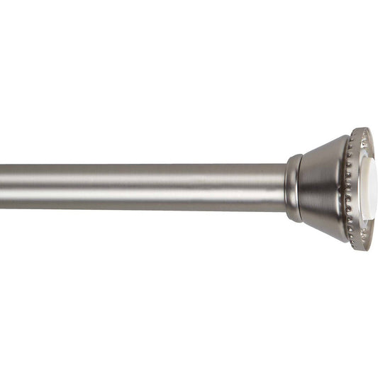 TENSION SHOWER ROD 42-72IN SATIN NICKEL