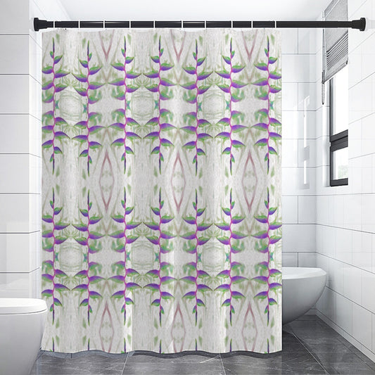HELICONIA PURPLE SHOWER CURTAIN